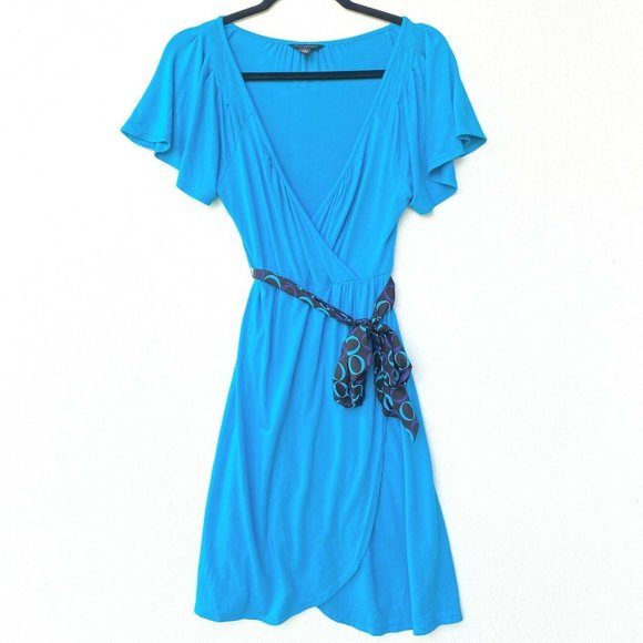 Banana Republic Dresses & Skirts - Banana Republic Small Dress Faux Wrap Royal Blue